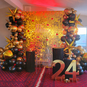 Gold Shimmer Wall Panels – Easy Setup Wedding/Event/Theme Party Decorations-ubackdrop