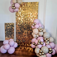 Load image into Gallery viewer, Gold Shimmer Wall Panels – Easy Setup Wedding/Event/Theme Party Decorations-ubackdrop