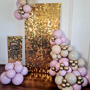 Gold Shimmer Wall Panels – Easy Setup Wedding/Event/Theme Party Decorations-ubackdrop