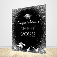 Load image into Gallery viewer, Graduation Backdrop Silver Graduation Party Backdrop-ubackdrop