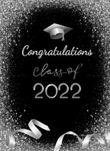 Load image into Gallery viewer, Graduation Backdrop Silver Graduation Party Backdrop-ubackdrop