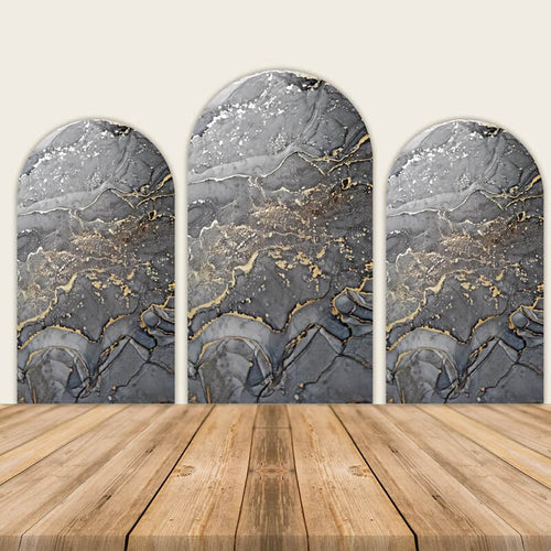 Grey Marble Chiara Arch Wall Covers-ubackdrop