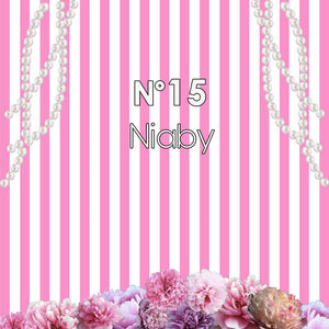 Garden Roses with Pearl Pink and White Stripes Backdrop Chanel Themed Birthday Backdrop Sweet 16 Birthday backdrop-ubackdrop