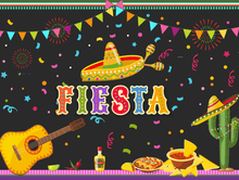 Load image into Gallery viewer, Mexican Fiesta Theme Backdrop | Mexican Party Decoration - Designed, Printed &amp; Shipped-ubackdrop