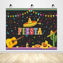 Load image into Gallery viewer, Mexican Fiesta Theme Backdrop | Mexican Party Decoration - Designed, Printed &amp; Shipped-ubackdrop