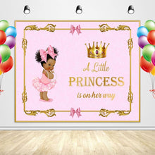 Load image into Gallery viewer, Royal Theme Baby Girl Princess Baby Shower Backdrop Pink 1st Birthday Backdrop-ubackdrop