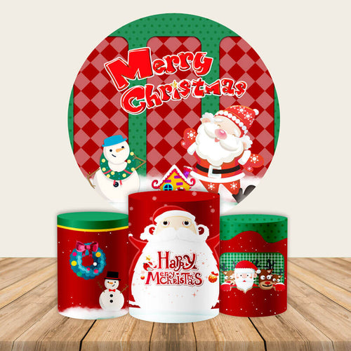 Christmas Backdrop Circle Backdrop Christmas Photo Backdrop Ideas-ubackdrop
