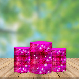 Barbie Pink Utility Pedestal Covers Plinth Cover Printed Fabric Pedestal Cover-ubackdrop