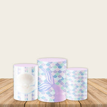 Load image into Gallery viewer, Mermaid Theme Pedestal Covers Plinth Cover Printed Fabric Pedestal Cover-ubackdrop