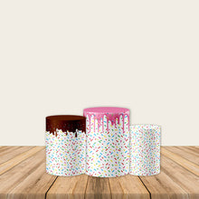 Load image into Gallery viewer, Donuts Pedestal Covers Plinth Cover Custom Printed Fabric Pedestal Cover-ubackdrop