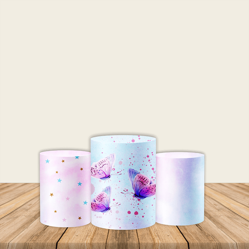 Butterfly Theme Pedestal Covers Plinth Cover Custom Printed Fabric Pedestal Cover-ubackdrop