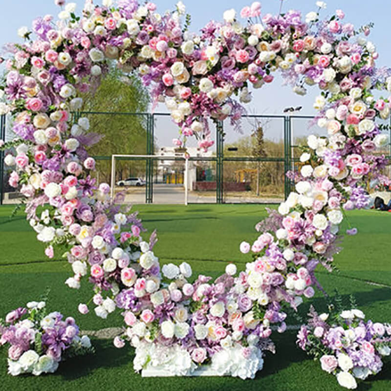 6.5ft Party & Hoop Balloon Heart Shape Loop Flower Arch Photo Booth Ba –  ubackdrop