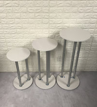 Load image into Gallery viewer, Round Display Cylinder Pedestals, White Party Round Plinths Custom Size Available-ubackdrop