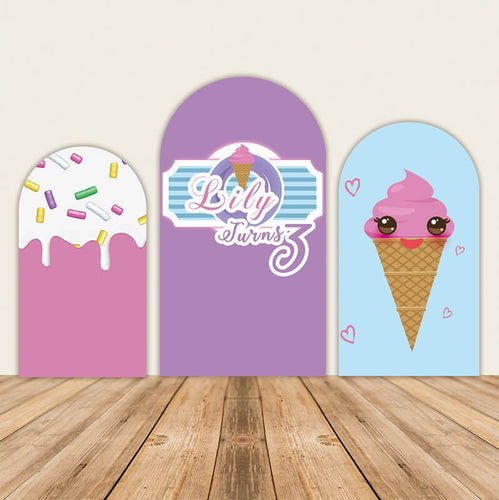 Ice Cream Party Chiara Arch Backdrop Covers-ubackdrop