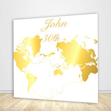 Load image into Gallery viewer, Let The Adventure Begin Birthday Party Backdrop-ubackdrop