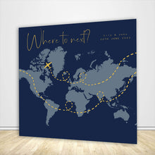 Load image into Gallery viewer, Let The Adventure Begin Wedding Backdrop-ubackdrop