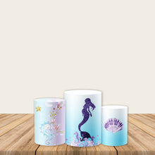 Load image into Gallery viewer, Mermaid Party Fabric Pedestal Covers-ubackdrop