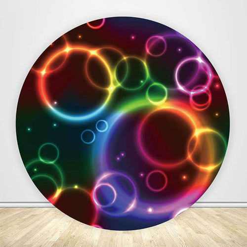 Neon Glow In the Dark Round Backdrop Cover-ubackdrop