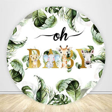 Load image into Gallery viewer, Oh Baby Safari Round Backdrop Cover-ubackdrop