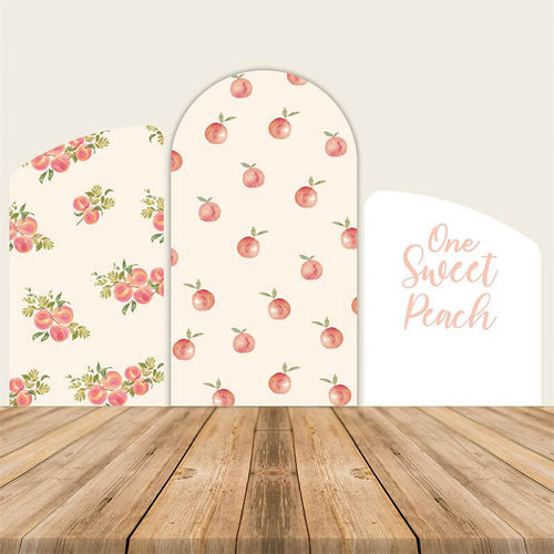 One Sweet Peach Birthday Party Chiara Arched Wall Covers-ubackdrop