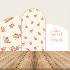 One Sweet Peach Birthday Party Chiara Arched Wall Covers-ubackdrop