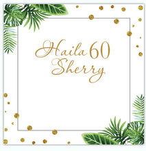 Load image into Gallery viewer, Palm Leaves Tropical Gold Glitter Birthday Floor Decal-ubackdrop