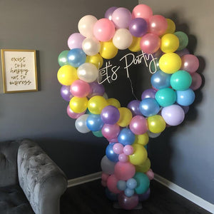 Party & Hoop Balloon Circle Loop Stand Moon | Question Mark | Half Circle Shape Balloon Arch Frame-ubackdrop