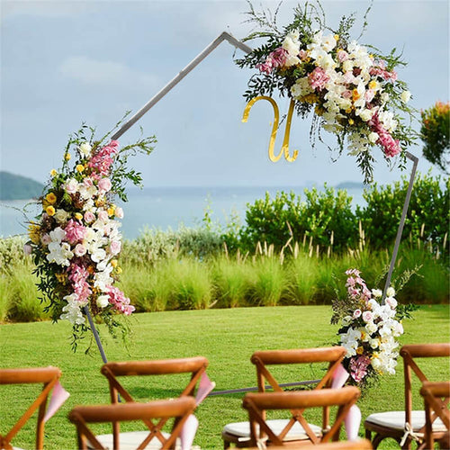 Pentagon Balloon Arch, Party & Wedding Decoration Arch Photo Booth Backdrop Stand-ubackdrop