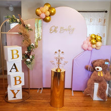 Load image into Gallery viewer, Pink Purple Baby Shower Birthday Chiara Arched Wall Covers-ubackdrop