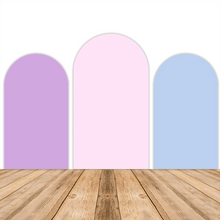 Load image into Gallery viewer, Pink Purple Blue Chiara Backdrop Arched Wall Covers ONLY-ubackdrop