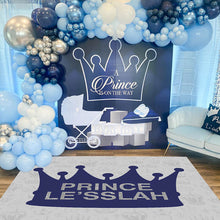 Load image into Gallery viewer, Prince Crown Boy Baby Shower Floor Decal-ubackdrop