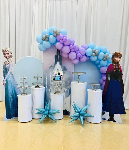 Purple Blue Chiara Arch Backdrop Set for Event Decoration-ubackdrop