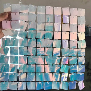 Rainbow Blue Shimmer Wall Panels – Easy Setup Wedding/Event/Theme Party Decorations-ubackdrop