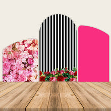 Load image into Gallery viewer, Rose &amp; Hot Pink Chiara Arch Backdrop for Wedding Photography-ubackdrop