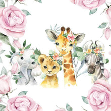 Load image into Gallery viewer, Safari Baby Shower Backdrop Girl-ubackdrop