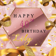 Load image into Gallery viewer, Shades of Pink 40th Birthday Backdrop-ubackdrop