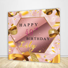 Load image into Gallery viewer, Shades of Pink 40th Birthday Backdrop-ubackdrop