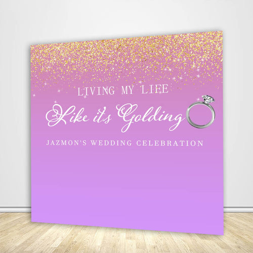Simple Wedding Ceremony Backdrop Living My Life Like It's Golding-ubackdrop