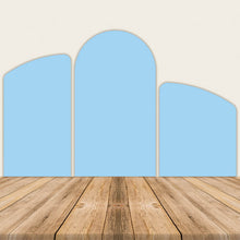 Load image into Gallery viewer, Sky Blue Theme Birthday Party Decoration Chiara Backdrop Arched Wall Covers ONLY-ubackdrop