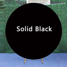 Load image into Gallery viewer, Solid Black Fabric Circle Backdrop Cover-ubackdrop