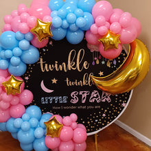 Load image into Gallery viewer, Twinkle Twinkle Little Star Round Backdrop | Birthday Party Decoration - Designed, Printed and Shipped-ubackdrop