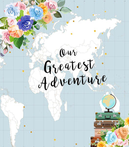 Adventure Awaits Baby Shower Backdrop-ubackdrop