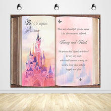 Load image into Gallery viewer, Fairytale Story Book Backdrop Once Upon a Time Birthday Party Decoration Banner for Girls-ubackdrop