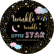 Load image into Gallery viewer, Twinkle Twinkle Little Star Round Backdrop | Birthday Party Decoration - Designed, Printed and Shipped-ubackdrop