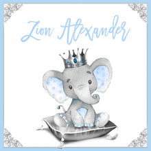 Load image into Gallery viewer, Boy Elephant Baby Shower Backdrop - Designed, Printed &amp; Shipped-ubackdrop