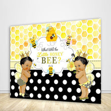 Load image into Gallery viewer, What Will It Bee Gender Reveal Backdrop - Designed, Printed &amp; Shipped-ubackdrop