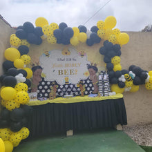 Load image into Gallery viewer, What Will It Bee Gender Reveal Backdrop - Designed, Printed &amp; Shipped-ubackdrop