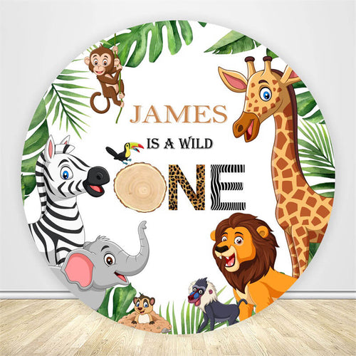 Wild One Personalised Round Backdrop Cover-ubackdrop
