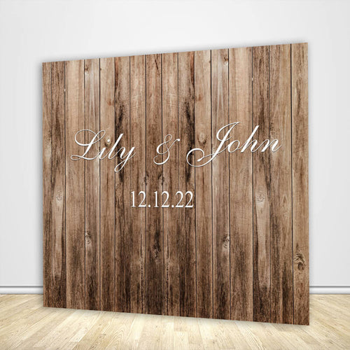Wood Wedding Backdrop Rustic Decoration-ubackdrop