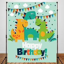 Load image into Gallery viewer, Dinosaur Invitation Custom Backdrop for Birthday-ubackdrop